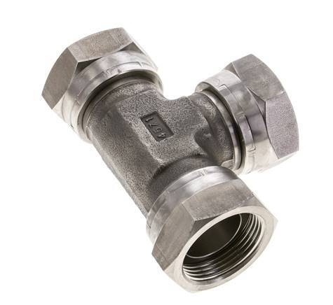 Tee Fitting G1 1/4'' Female Stainless steel Hydraulic 150bar (2107.5psi)