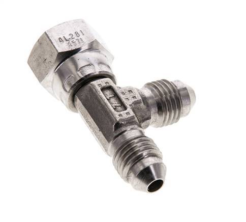 JIC Tee Fitting UNF 7/16''-20 Female x Male Stainless steel 350bar (4917.5psi)