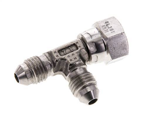 JIC Tee Fitting UNF 7/16''-20 Female x Male Stainless steel 350bar (4917.5psi)