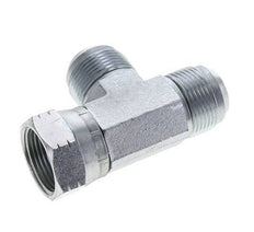JIC Tee Fitting UN 1-5/16''-12 Female x Male Steel 250bar (3512.5psi)