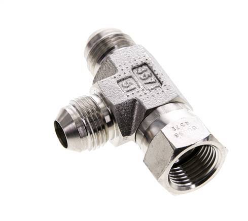 JIC Tee Fitting UNF 3/4''-16 Female x Male Stainless steel 350bar (4917.5psi)