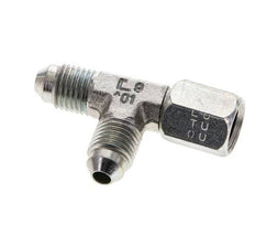 JIC Tee Fitting UNF 7/16''-20 Female x Male Steel 350bar (4917.5psi)