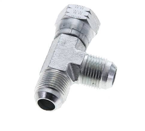 JIC Tee Fitting UNF 7/8''-14 Female x Male Steel 350bar (4917.5psi)