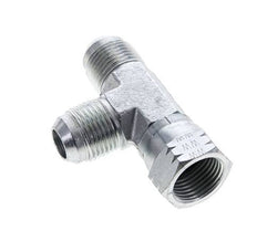 JIC Tee Fitting UNF 7/8''-14 Female x Male Steel 350bar (4917.5psi)