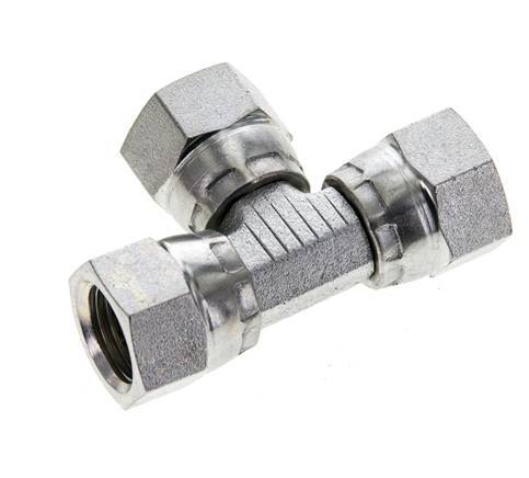 JIC Tee Fitting UNF 1/2''-20 Female Steel 275bar (3863.75psi)