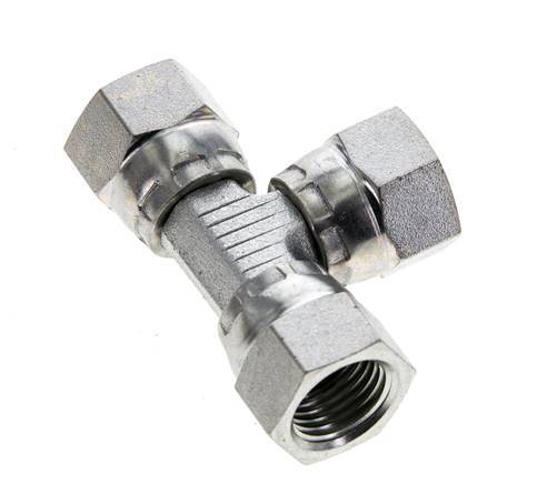 JIC Tee Fitting UNF 1/2''-20 Female Steel 275bar (3863.75psi)