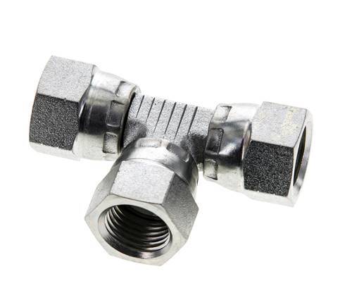 JIC Tee Fitting UNF 1/2''-20 Female Steel 275bar (3863.75psi)