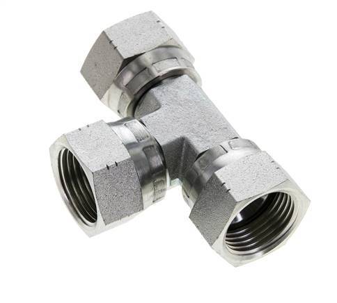 JIC Tee Fitting UN 1-1/16''-12 Female Steel 210bar (2950.5psi)