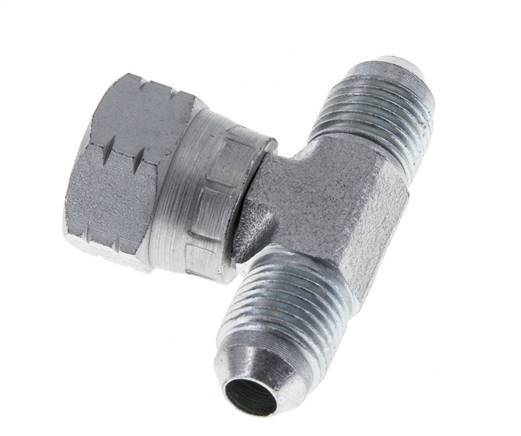 JIC Tee Fitting UNF 1/2''-20 Male x Female Steel 350bar (4917.5psi)