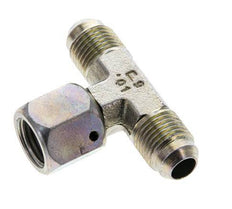 JIC Tee Fitting UNF 9/16''-18 Male x Female Steel 350bar (4917.5psi)