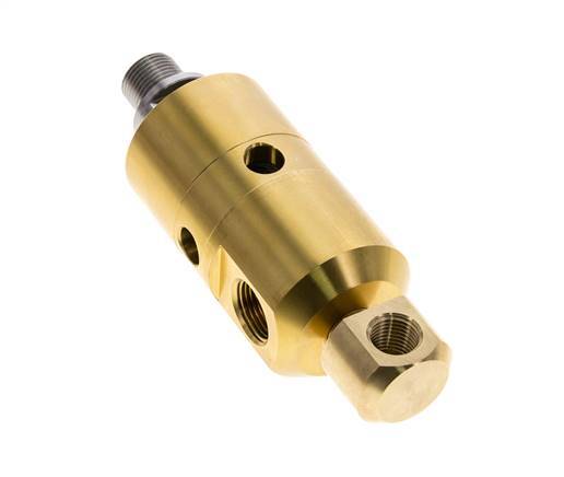 2-Way Rotary Joint G1/4'' - G3/8'' Male x Female Brass 50bar (702.5psi)