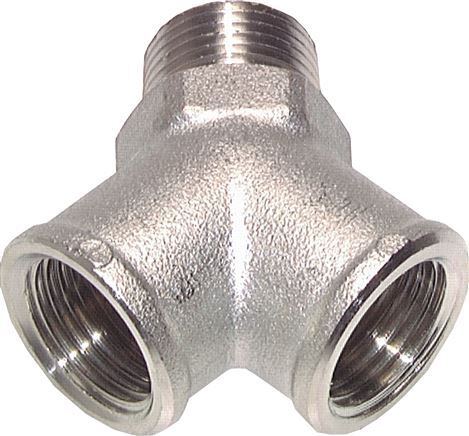 Y Fitting R3/8'' Male x G3/8'' Female nickel-plated 16bar (224.8psi) [2 Pieces]