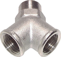 Y Fitting R3/8'' Male x G3/8'' Female nickel-plated 16bar (224.8psi) [2 Pieces]