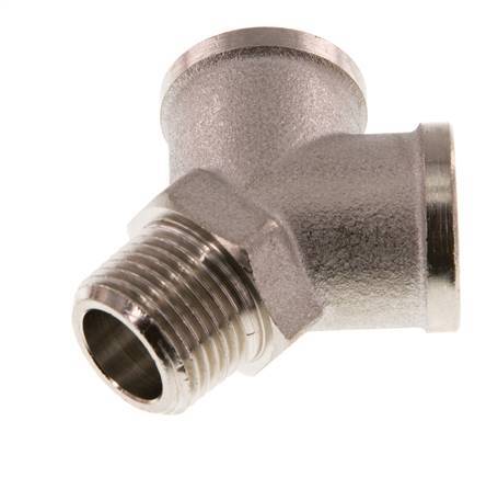 Y Fitting R3/8'' Male x G3/8'' Female nickel-plated 16bar (224.8psi) [2 Pieces]