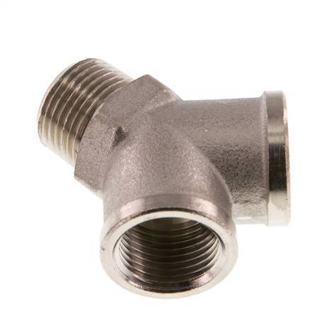 Y Fitting R3/8'' Male x G3/8'' Female nickel-plated 16bar (224.8psi) [2 Pieces]