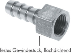 G 1/2'' x 9mm Nickel plated Brass Hose barb 16 Bar [2 Pieces]