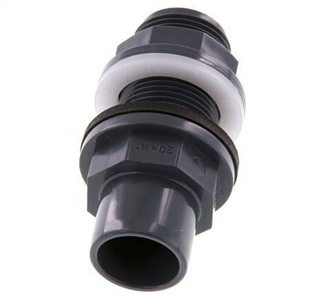 PVC Bulkhead Fitting Socket 20x25mm