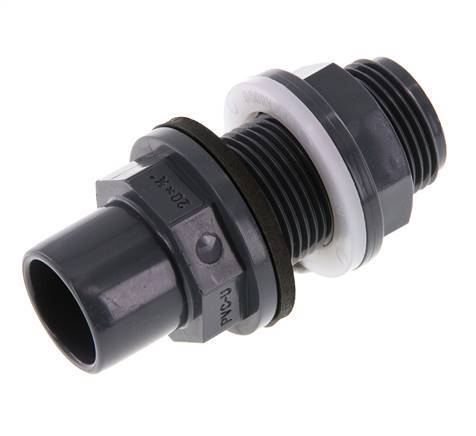 PVC Bulkhead Fitting Socket 20x25mm