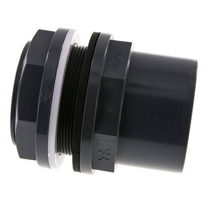 PVC Bulkhead Fitting Socket 75x90mm