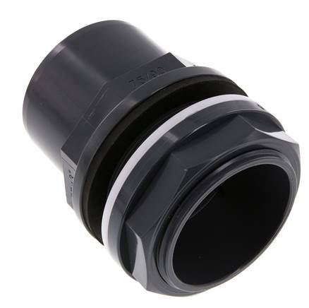 PVC Bulkhead Fitting Socket 75x90mm