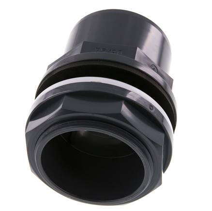 PVC Bulkhead Fitting Socket 75x90mm