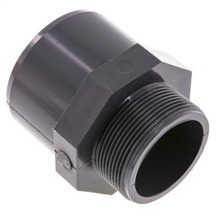 PVC Fitting Female Socket 63x75mm x Male G 2'' [2 Pieces]