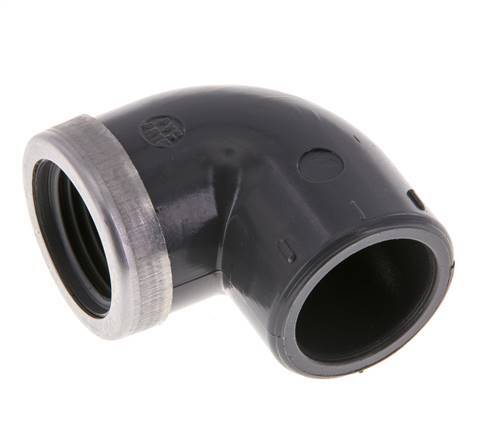 PVC 90deg Elbow Fitting Female Socket 20x28mm x Female Rp 1/2'' [2 Pieces]