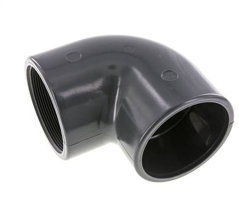 PVC 90deg Elbow Fitting Female Socket 90x106mm x Female Rp 3''