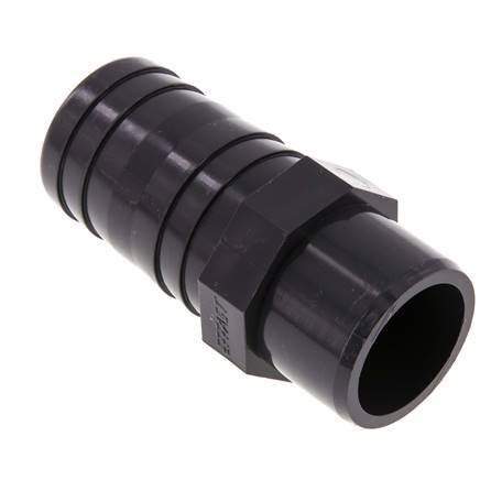 PVC Fitting Socket 40mm with Hose Barb 40mm [2 Pieces]