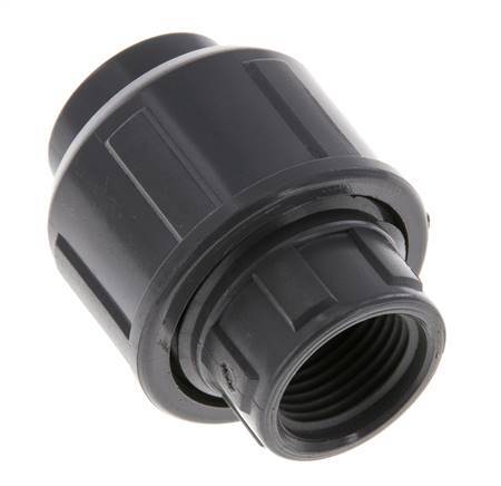 PVC Union Fitting Female Socket 16mm x Female Rp 3/8'' FKM