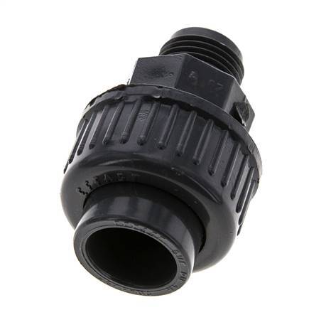PVC Union Fitting Female Socket 20mm x Male R 1/2'' EPDM