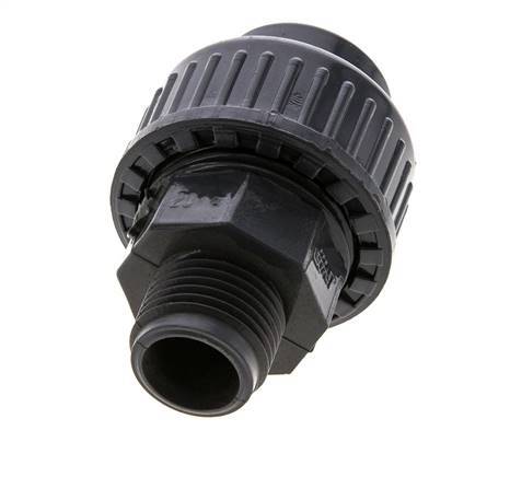 PVC Union Fitting Female Socket 20mm x Male R 1/2'' EPDM