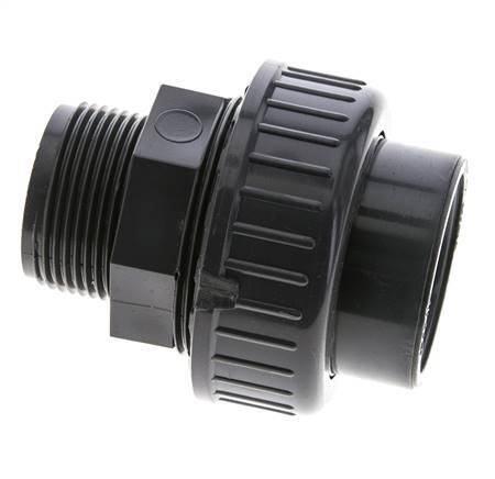 PVC Union Fitting Female Socket 40mm x Male R 1 1/4'' FKM