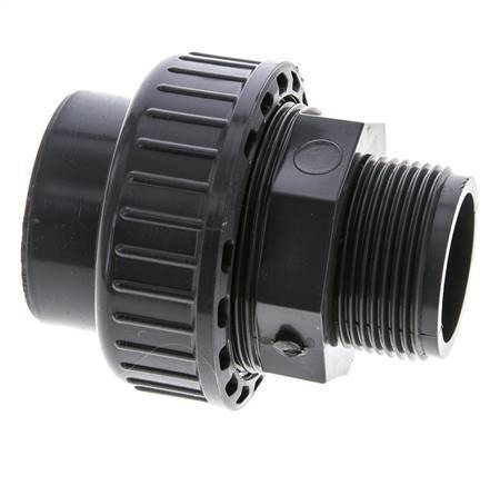 PVC Union Fitting Female Socket 40mm x Male R 1 1/4'' FKM