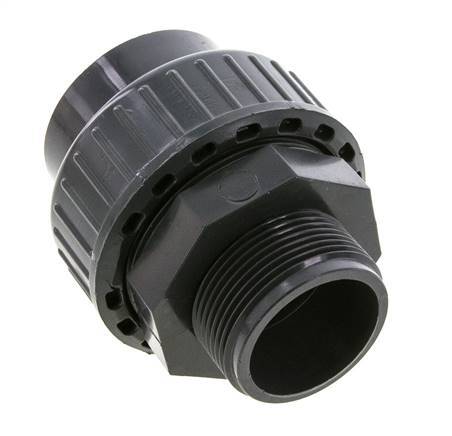 PVC Union Fitting Female Socket 50mm x Male R 1-1/2'' FKM