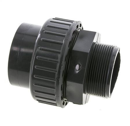 PVC Union Fitting Female Socket 63mm x Male R 2'' EPDM