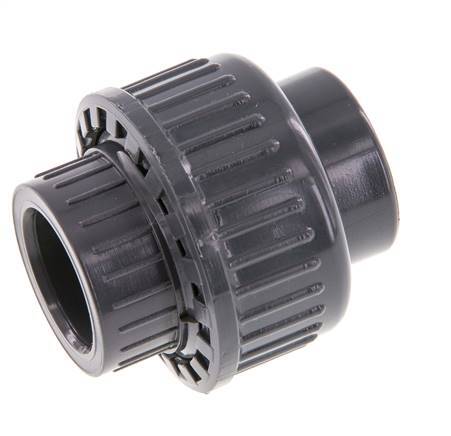 PVC Union Fitting Socket 20x43mm FKM [2 Pieces]