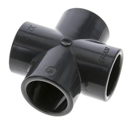 PVC Cross Fitting Socket 32x42mm