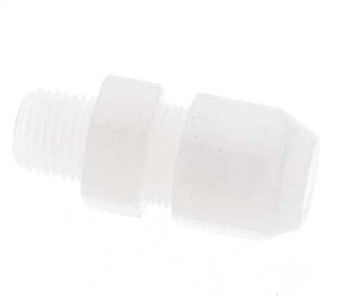 8x10mm & R1/4'' PVDF Straight Hose Fitting with Male Threads 10bar/145psi