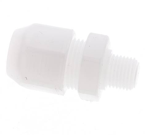 12x14mm & G3/8'' PVDF Straight Hose Fitting with Male Threads 10bar/145psi