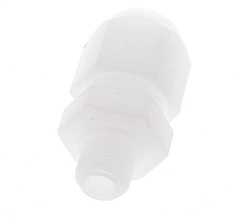 4x6mm & G1/8'' PVDF Straight Hose Fitting with Male Threads 10bar/145psi
