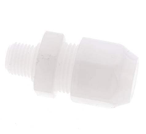 12x14mm & G1/4'' PVDF Straight Hose Fitting with Male Threads 10bar/145psi