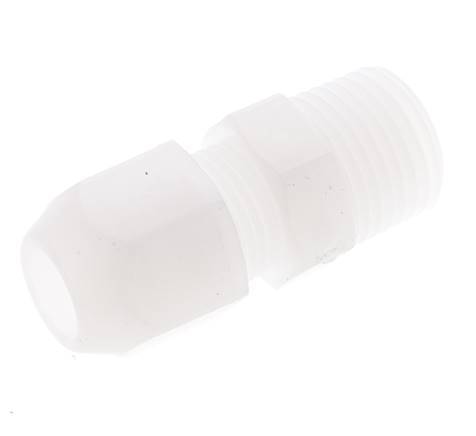 10x12mm & R1/2'' PP Elbow Hose Fitting with Male Threads 10bar/145psi [2 Pieces]