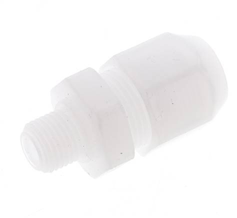 12x14mm & G1/4'' PP Straight Hose Fitting with Male Threads 10bar/145psi