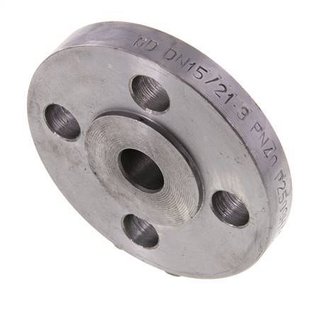 Welding Neck Flange DN15-PN40 21.3mm Black Steel DIN 2635 And EN 1092-1 (Type 11)