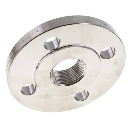 Threaded Flange DN32-PN16 Rp 1-1/4'' Stainless Steel 1.4571 DIN 2566