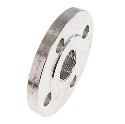 Threaded Flange DN32-PN16 Rp 1-1/4'' Stainless Steel 1.4571 DIN 2566