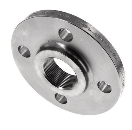 Threaded Flange DN40-PN16 Rp 1-1/2'' Stainless Steel 1.4571 DIN 2566