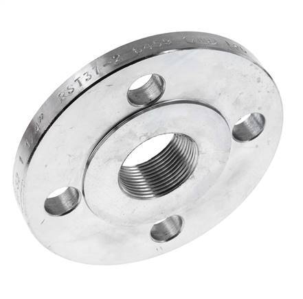 Threaded Flange DN50-PN16 Rp 2'' Zinc-Plated Steel DIN 2566 And EN 1092-1 (Type 13)