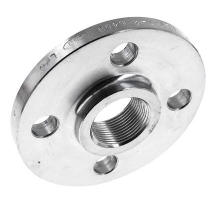 Threaded Flange DN50-PN16 Rp 2'' Zinc-Plated Steel DIN 2566 And EN 1092-1 (Type 13)